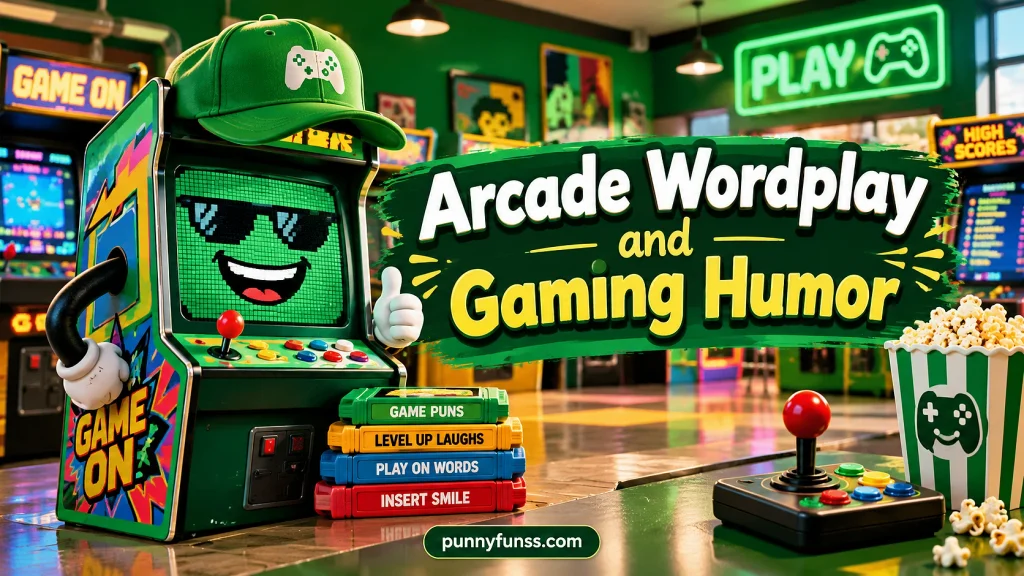 Arcade Wordplay and Gaming Humor